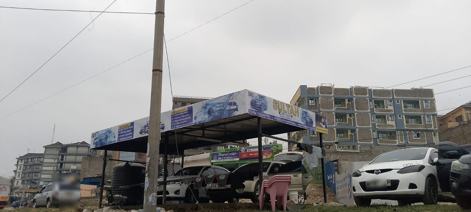 The wash canopy on Kangundo Road